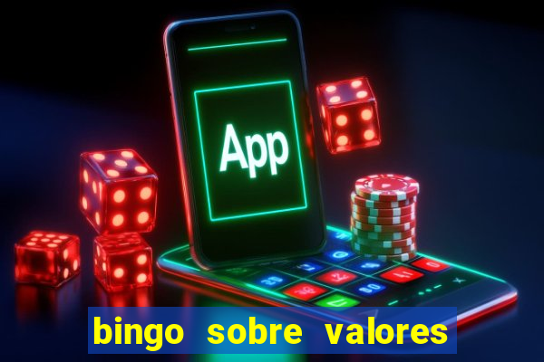 bingo sobre valores para imprimir