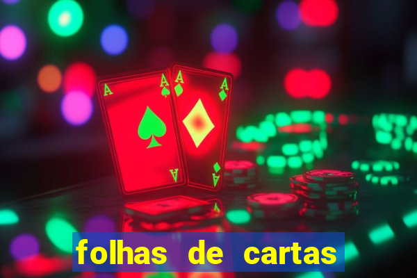 folhas de cartas para imprimir